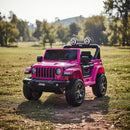 Macchina Elettrica per Bambini Fuoristrada Jeep Wrangler Rubicon 12V con Telecomando Rosa