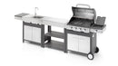 Barbecue a Gas GPL 4 Fuochi + 1 Fornello Laterale Ompagrill Indianapolis 5/B in Acciaio Inox