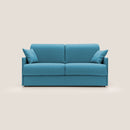 Divano Letto 3 Posti 189x96x96 cm Evans in Tessuto Azzurro