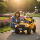 Macchina Elettrica per Bambini Fuoristrada Adventure 12V con Telecomando Giallo