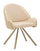 Sedia Stoccolma A crema Set 2 Pz 58x53x85 cm in Compensato e Spugna e Ferro e Poliestere Crema