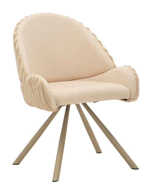 online Sedia Stoccolma A crema Set 2 Pz 58x53x85 cm in Compensato e Spugna e Ferro e Poliestere Crema