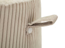 Puff Dublino Cone Ø41x45 cm in MDF e Spugna e Poliestere Bianco      