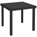 Tavolo da Giardino 78x78 cm Tavola da Pranzo Effetto Legno Nero      