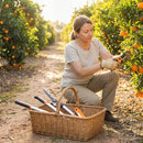 Set 4 Pezzi da Giardinaggio con Cesoie Troncarami Forbici da Potatura e Seghetto Pieghevole Arancione      
