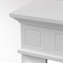Cornice per Camino 89,5x28x90,5 cm Jefferson Rivestimento in Legno Bianco  