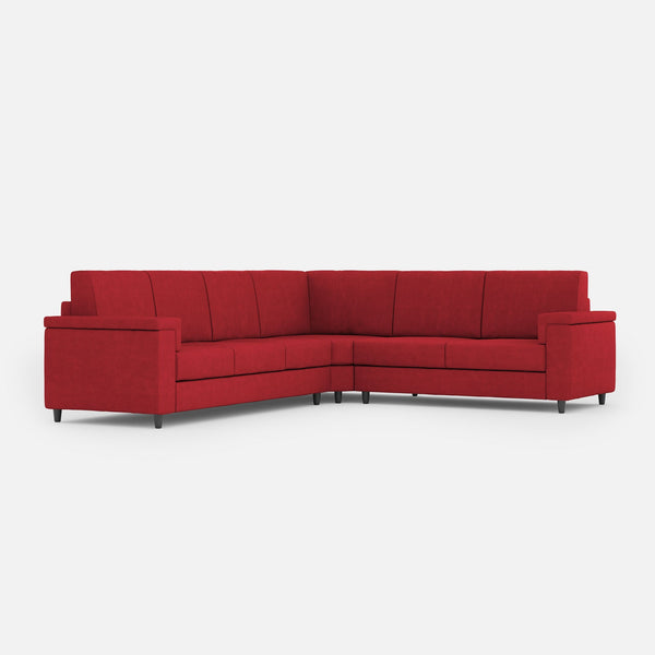 Divano Angolare 6 Posti 286x246x85 cm Marrak in Tessuto Rosso acquista