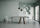 Consolle Allungabile in Legno e Ferro H77x40x90/300cm Diamante Cemento Orso Classica