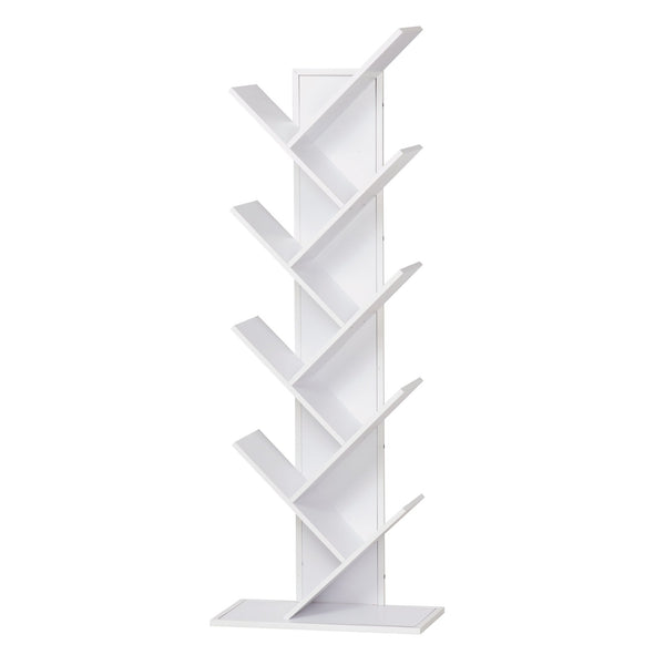 Libreria ad Albero 50x28x142 cm 10 Ripiani Bianca prezzo