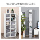 Set 2 Librerie Scaffale porta CD e DVD 21x22,5x88,5 cm a 12 Ripiani Totali per 204 CD