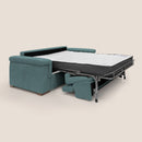 Divano Letto 3 Posti 220x100x95 cm in Tessuto Petrolio
