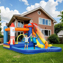 Castello Gonfiabile da Giardino 360x250x195 cm Parco Acquatico 5 in 1 in Tessuto Oxford Multicolore      