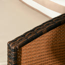 Divano 3 Posti da Esterno 173x68x78 cm con Cuscini Imbottiti e Sfoderabili in Rattan PE Marrone      