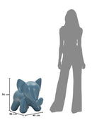 Sgabello Elephant Blu 86x46x56 cm in Polietilene Blu      