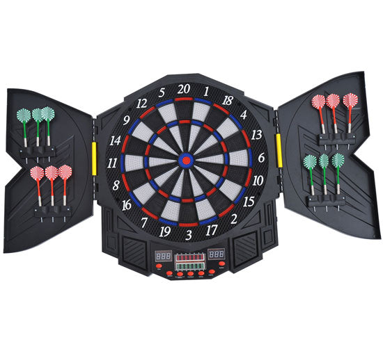 Bersaglio Elettronico Digitale 49x54,6x5,5 cm 12 Dardi 8 Giocatori Nero sconto