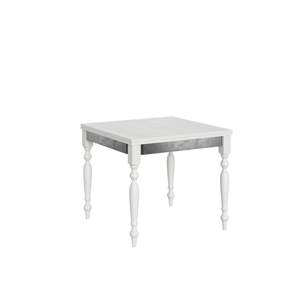 acquista Tavolo Allungabile 90-180x90x78/80 cm Romagna Librox Bianco Frassino