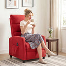 Poltrona Massaggiante  66x91x108 cm Reclinabile a 160° con Poggiapiedi e Telecomando in Ciniglia Rosso Vino      
