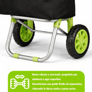 Carrello per la Spesa Poseidon Trolley con Rivestimento Termico 36x30x90 cm e Ruote Verde      