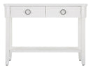 Console Fissa Shine 110x82x40 cm in Legno MDF e Metallo Bianco