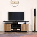 Mobile Porta TV Fino a 55" 120x40x52,2 cm con Ante e Ripiani Marrone