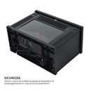 Camino Elettrico da Terra Effetto Fiamma 600W/1200W Nero 