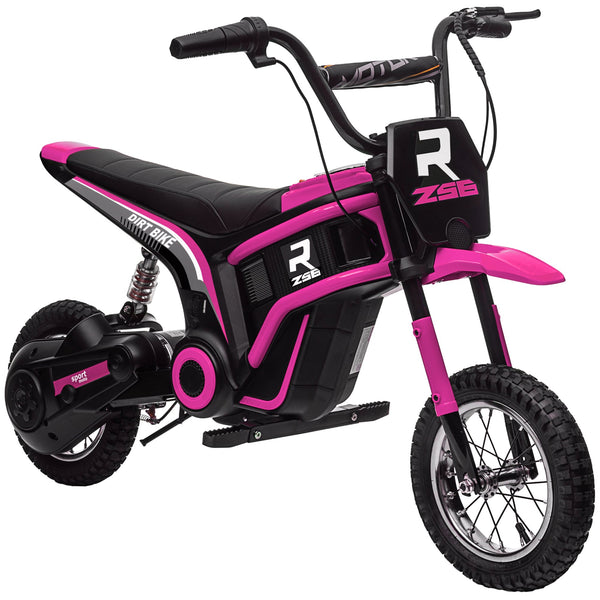 Moto Elettrica per Bambini con Acceleratore Manuale 2 Velocità 8-16km/h Rosa sconto