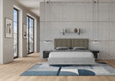 Letto Matrimoniale con Alzata Comoda Struttura Cemento con Cuscini in Similpelle Annalisa Cappuccino Varie Misure