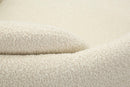 Poltrona Girevole Torino Crema 70x72x75 cm in Ferro e Compensato e Spugna e Poliestere Crema      