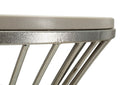 Tavolinetto Funnel Ø50x100 cm in Ferro e Marmo Argento      