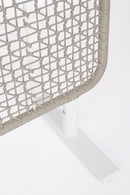 Paravento da Esterno 120x50x150h cm in Alluminio e PP Babilo Bianco e Grigio 