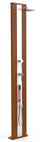 Doccia Solare da Esterno Giardino 40L Miscelatore e Doccetta Mobile Arkema Dada S Fascia Inox Oro Van Gogh