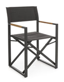 Set 2 Sedie Pieghevoli da Regista 51x54x86 cm in Alluminio Lagun Antracite