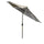 Ombrellone da Giardino con Luci LED a Pannello Solare Ø2,66m in Metallo e Poliestere Grigio