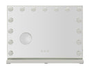 Specchio da Tavolo Hollywood 55x14x43 cm in Ferro e Specchio Bianco      