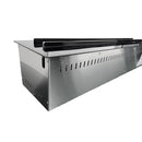 Camino Elettrico a Vapore Acqueo con Fiamme 3D con Bruciatore a Incasso 150x22,7x17,8 cm VAPOR3D150 Telecomando e APP in Acciaio e Alluminio Nero