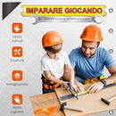 Banco di Lavoro con 55 Attrezzi per Bambini Blu e Grigio