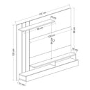 Parete porta tv Lawrance 157 noce particolari antracite