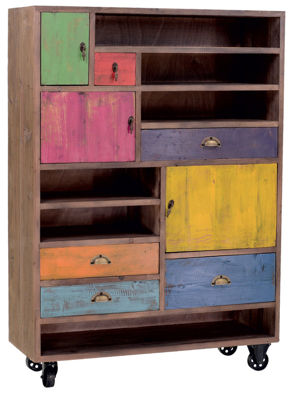 sconto Libreria in Legno di Cedro Multicolor