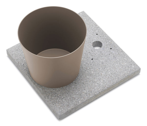 Base con Vaschetta per Fontane con Ghiera Grande 40x40x5 cm in Cemento Belfer 42/BSE/3 Tortora prezzo