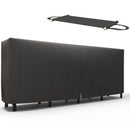 Portalegna per Camino da Interno ed Esterno con Telo Porta Legna e Copertura 240x36x99 cm in Metallo Nero