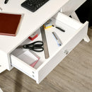Scrivania con 2 Cassetti 106x55x75 cm in MDF Bianco