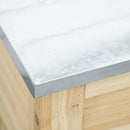 Baule da Esterno 110x50x50 cm Capacità da 155L con Coperchio e 2 Ammortizzatori in Metallo e Legno      