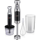 Frullatore a Immersione con Tritatutto 1000W Mixer Misurino e Frusta 2 Velocità Nero      