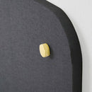 Pannello Fonoassorbente da Parete con Fori 150x50 cm Kit di 4 distanziali Coprivite Gold Finitura Antracite    
