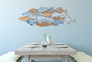 Pannello da Muro Fish Sea 91x3x33,5 cm in Ferro e MDF Multicolor      