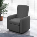 Poltrona Relax  Reclinabile 115° max con Poggiapiedi 76x78,5x102 cm Grigio   