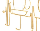 Appendiabiti da Muro Breakfast Oro 60x3,8x26,7 cm in Metallo Oro      