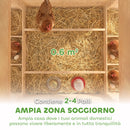 Pollaio Casetta Galline 150x100x96,5 cm con Tetto Impermeabile in Legno Giallo      