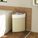 Cesto Portabiancheria Angolare 35x35x60 cm con Sacco Estraibile da 55L e Coperchio Removibile in Bambù      