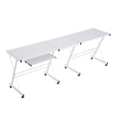 Scrivania da Ufficio Grande ad Angolo in Acciaio e MDF 130x130x73.5 cm  Bianca